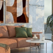 Large luxury modern bright interiors Living room