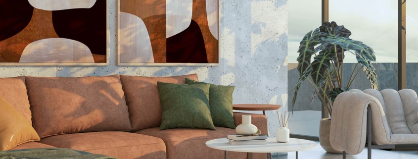 Large luxury modern bright interiors Living room