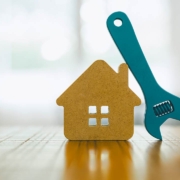 Model house and wrench, home services